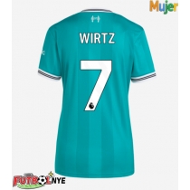 Camiseta Liverpool Florian Wirtz #7 Tercera Equipación para mujer 2025-26 manga corta